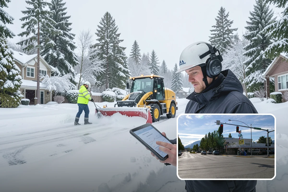 Acreage Snow Removal in North Bend, King County, WA - Covers driveways, ring roads, and multiple structures