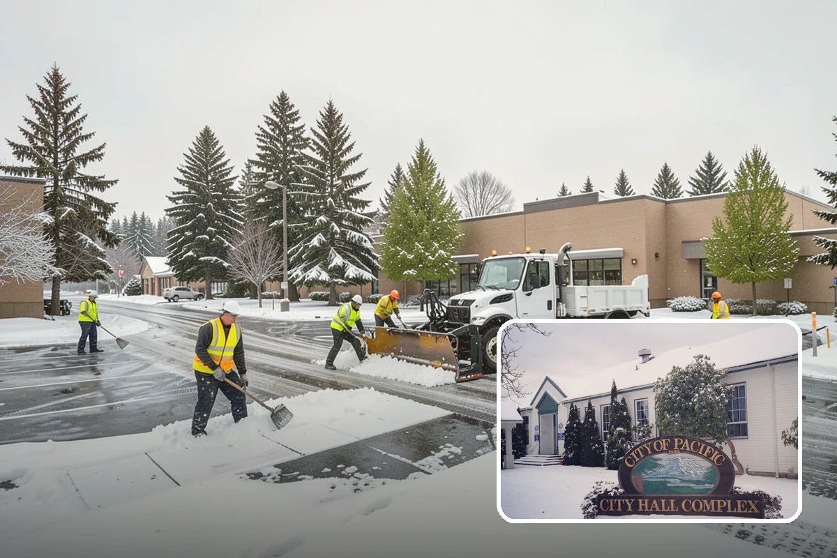 Acreage Snow Removal in Pacific, King County, WA - Covers driveways, ring roads, and multiple structures