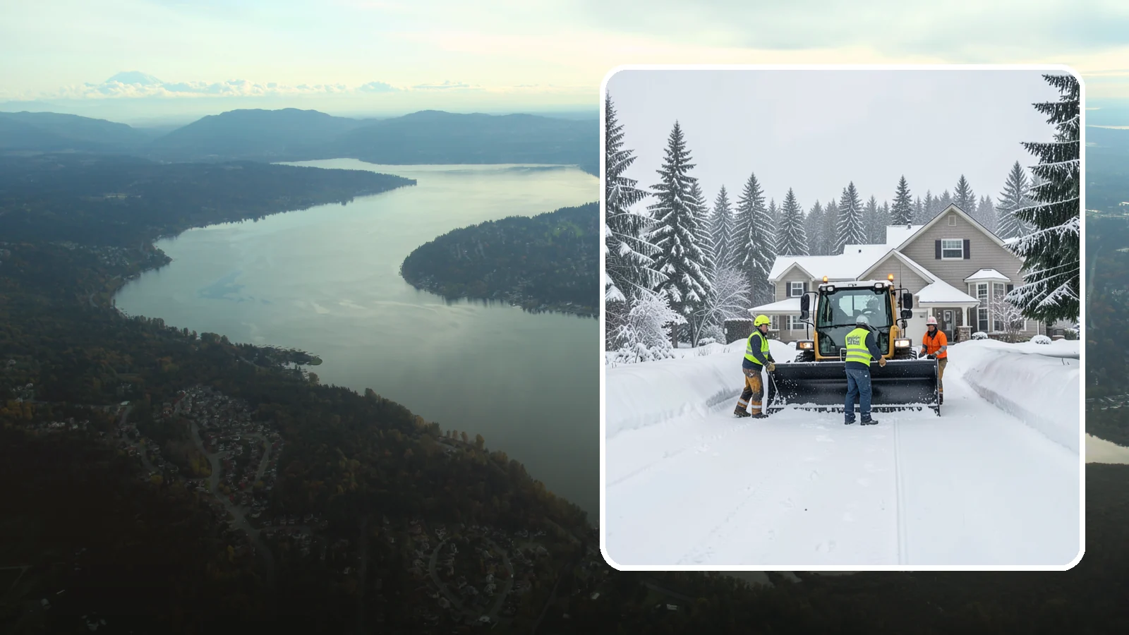 Acreage Snow Removal in Sammamish, King County, WA - We clear driveways, ring roads, and equipment access across large-acreage Western Washington properties and hobby farms.