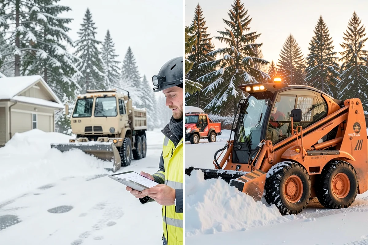 Acreage Snow Removal in Sedro-Woolley, Skagit County, WA - We tour the property and rank access routes by priority
