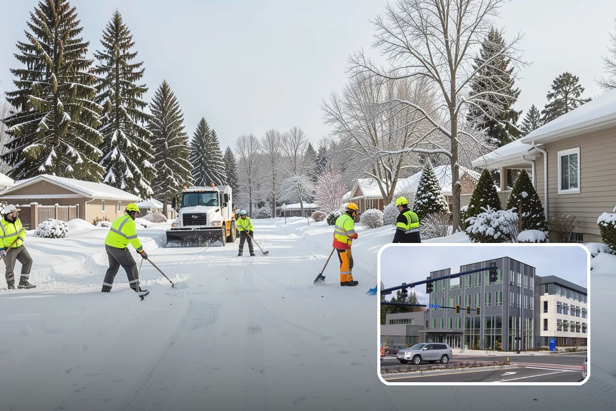 Acreage Snow Removal in Shoreline, King County, WA - Covers driveways, ring roads, and multiple structures