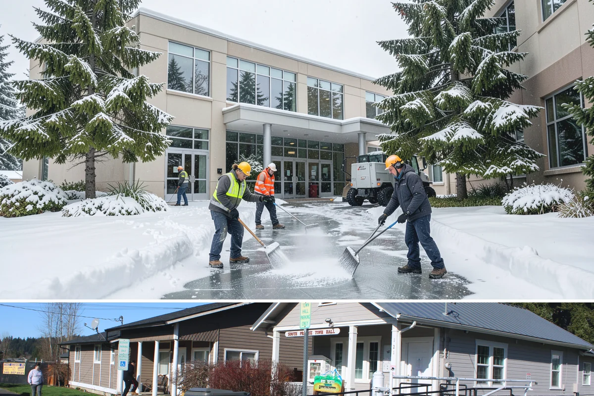 Acreage Snow Removal in South Prairie, Pierce County, WA - Large parcels benefit from a prioritized plan set before winter, activated whenever accumulating snow reaches the property's...