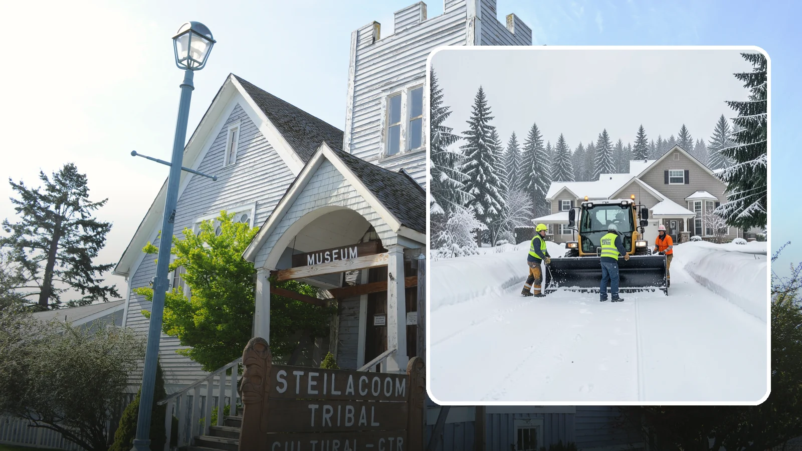 Acreage Snow Removal in Steilacoom, Pierce County, WA - We clear driveways, ring roads, and equipment access across large-acreage Western Washington properties and hobby farms.