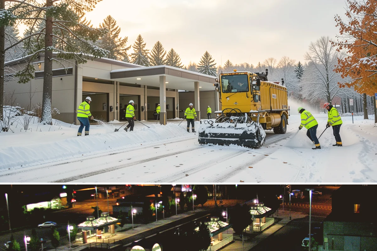 ADA Access Clearing in Auburn, King County, WA - Prioritized before opening hours after every snow event throughout our November-to-March winter.
