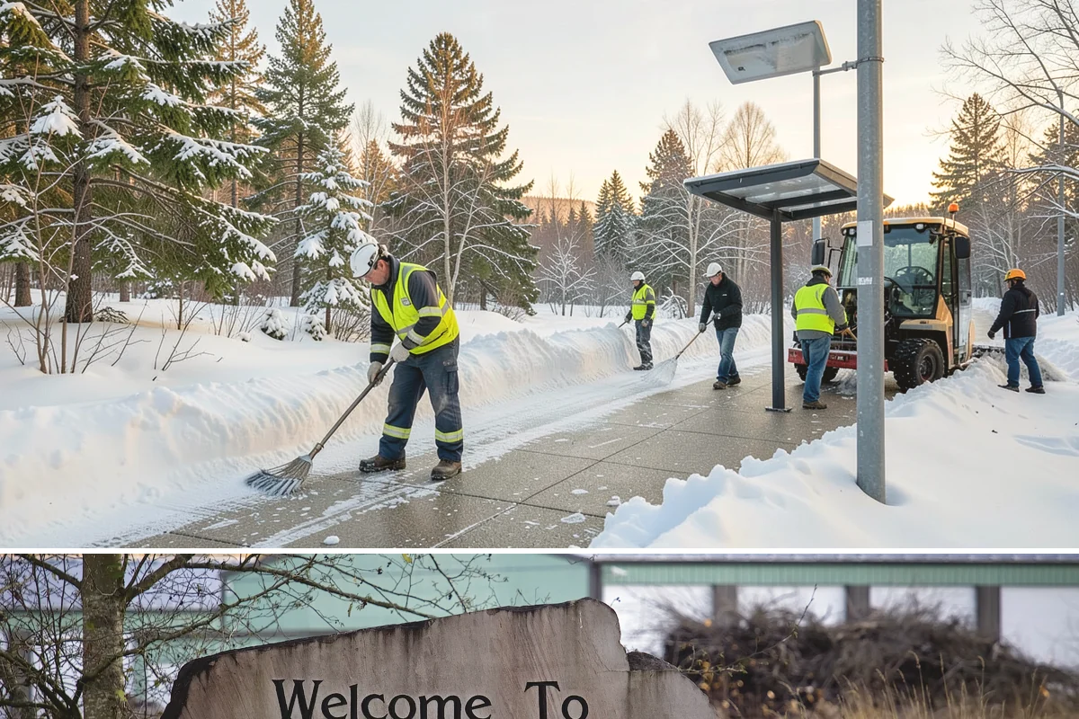 ADA Access Clearing in Buckley, Pierce County, WA - Prioritized before opening hours after every snow event throughout our November-to-March winter.