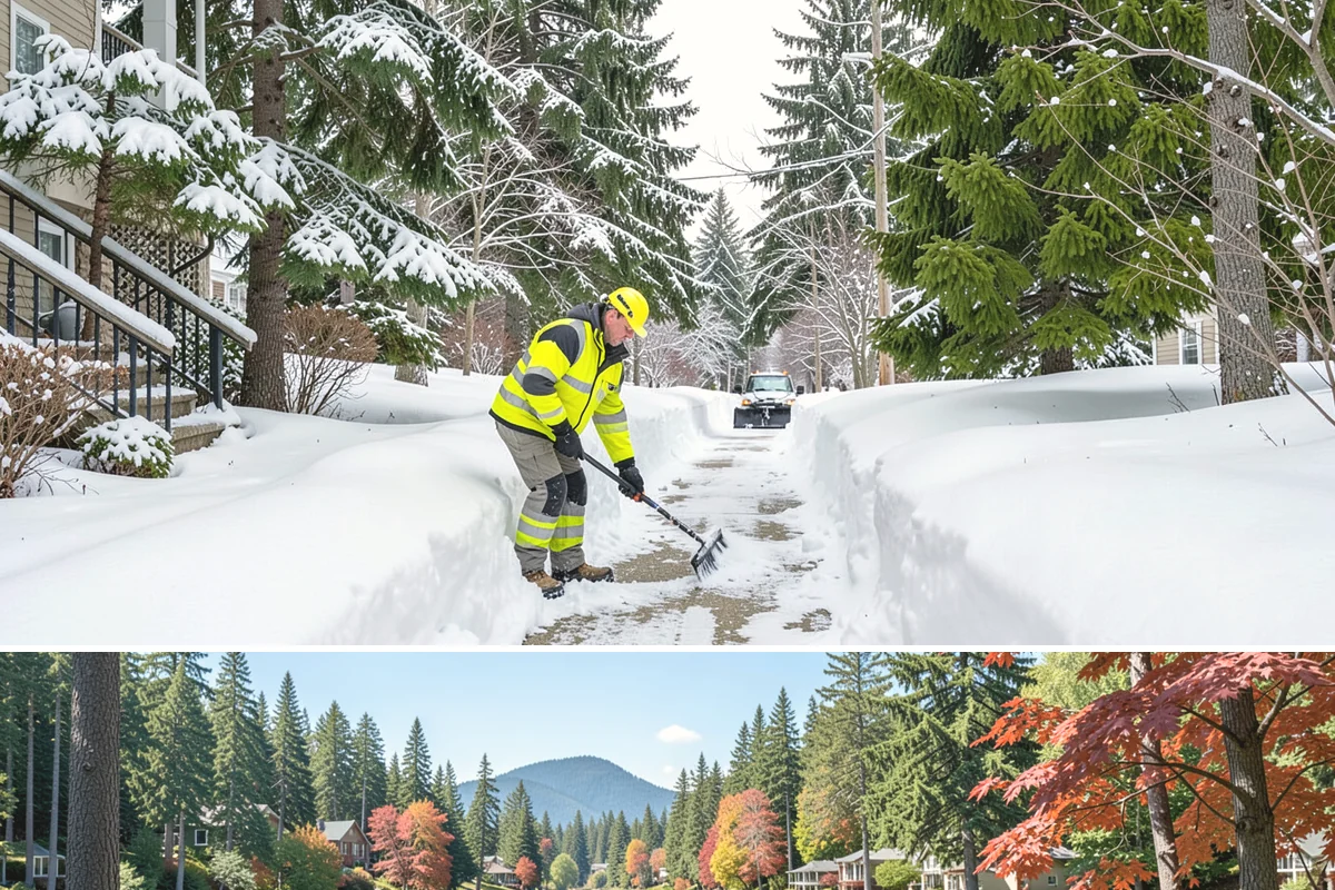 ADA Access Clearing in Covington, King County, WA - Prioritized before opening hours after every snow event throughout our November-to-March winter.