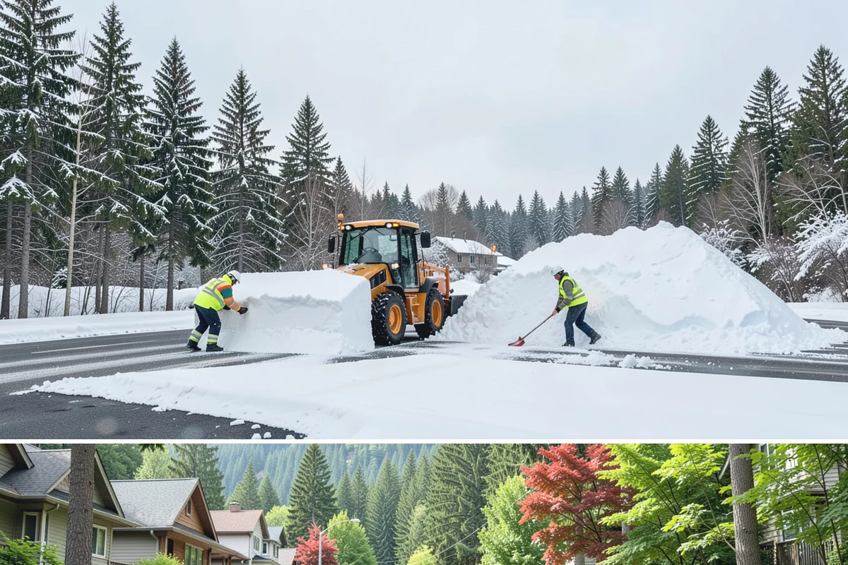 ADA Access Clearing in Darrington, Snohomish County, WA - Prioritized before opening hours after every snow event throughout our November-to-March winter.