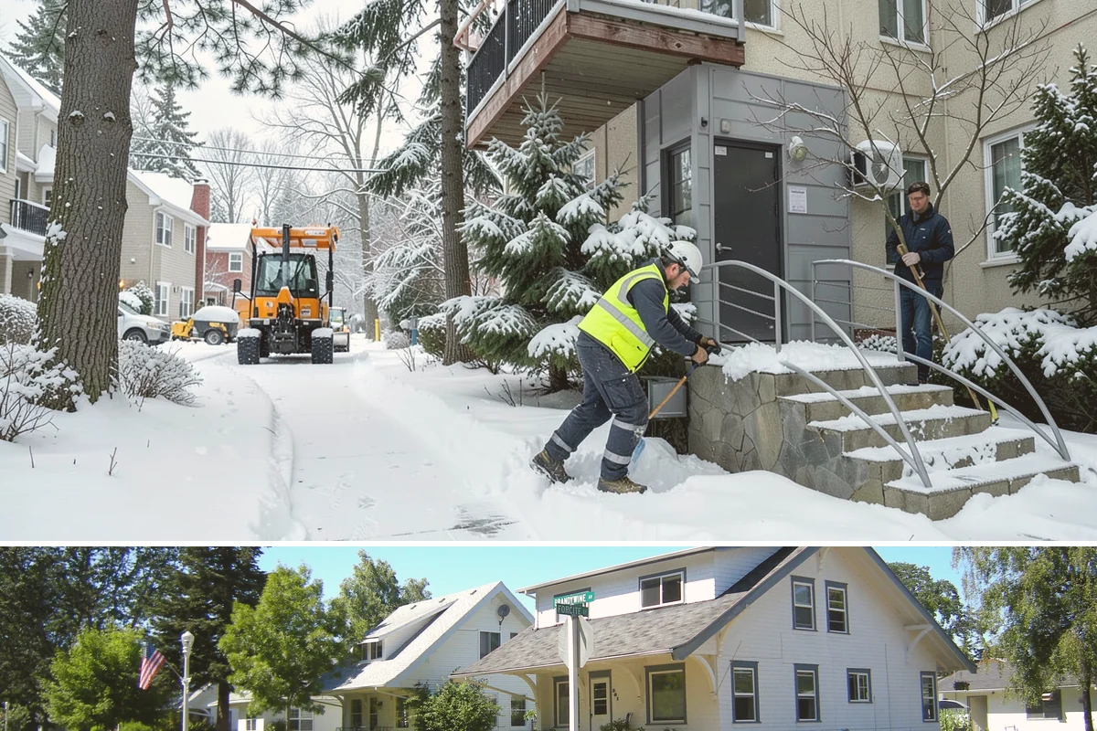 ADA Access Clearing in DuPont, Pierce County, WA - Prioritized before opening hours after every snow event throughout our November-to-March winter.