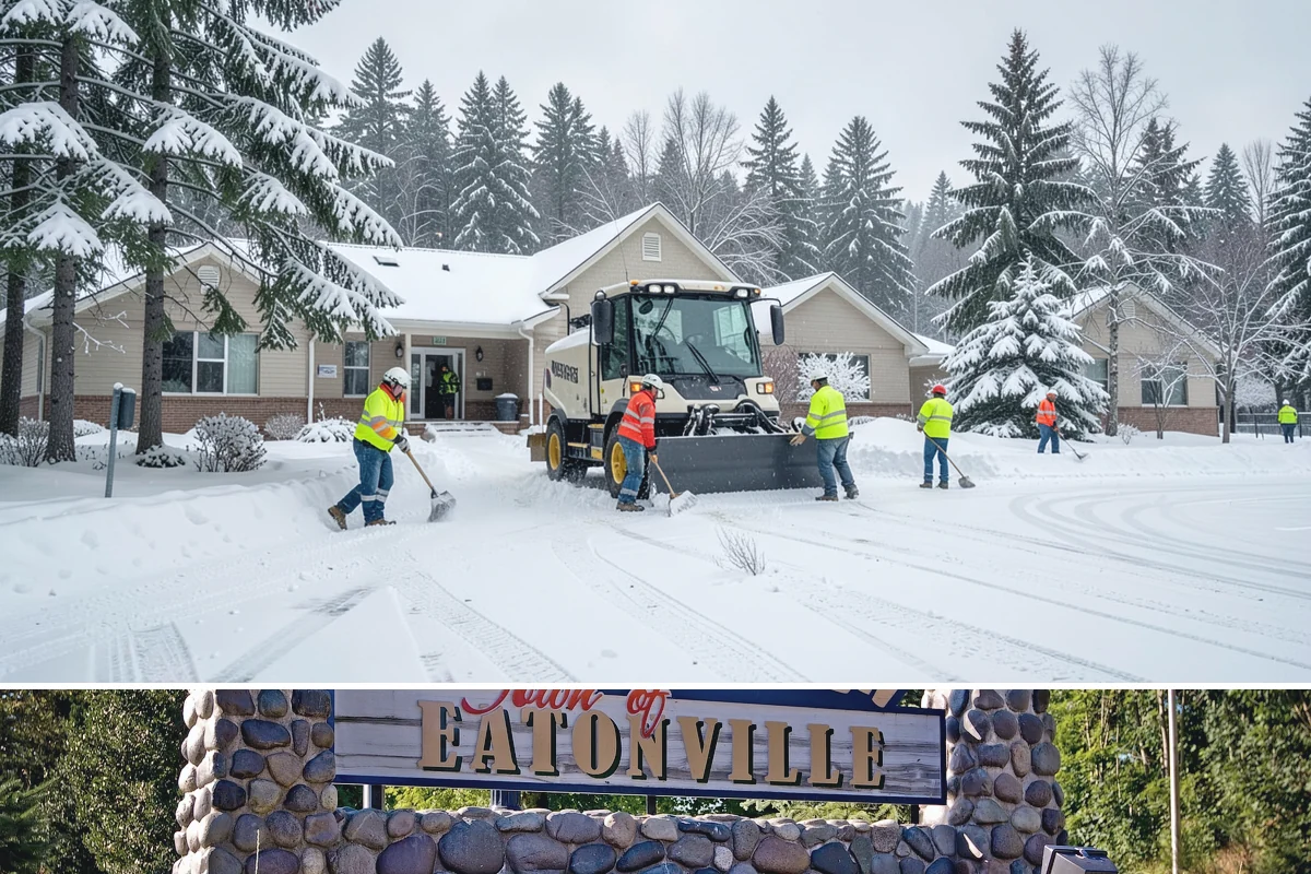 ADA Access Clearing in Eatonville, Pierce County, WA - Prioritized before opening hours after every snow event throughout our November-to-March winter.