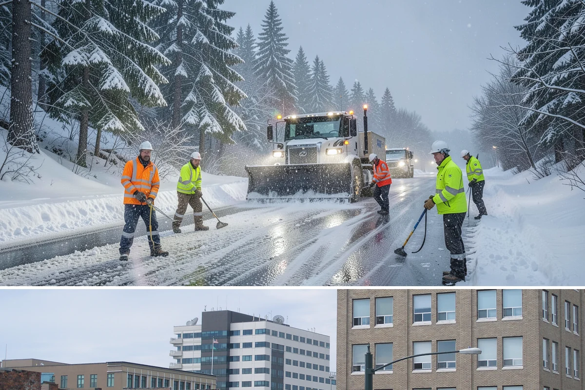 ADA Access Clearing in Everett, Snohomish County, WA - Prioritized before opening hours after every snow event throughout our November-to-March winter.