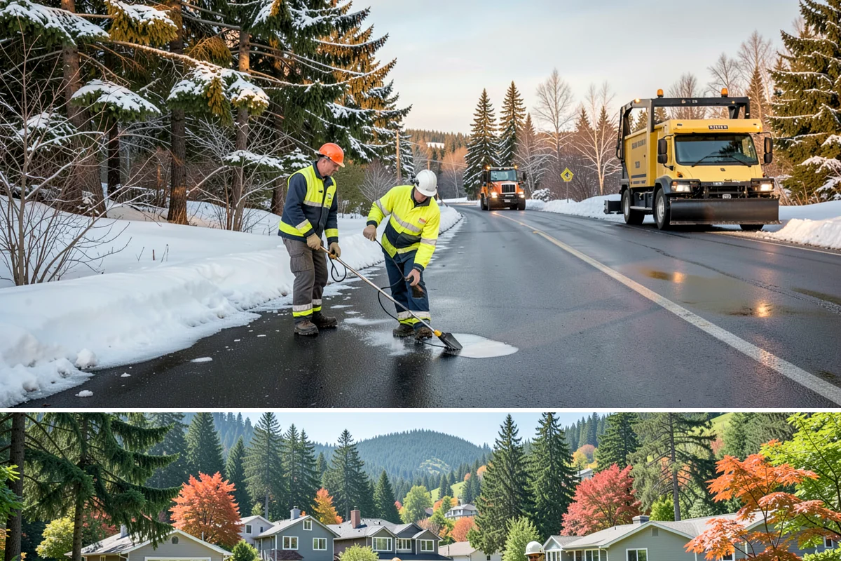 ADA Access Clearing in Fircrest, Pierce County, WA - Prioritized before opening hours after every snow event throughout our November-to-March winter.