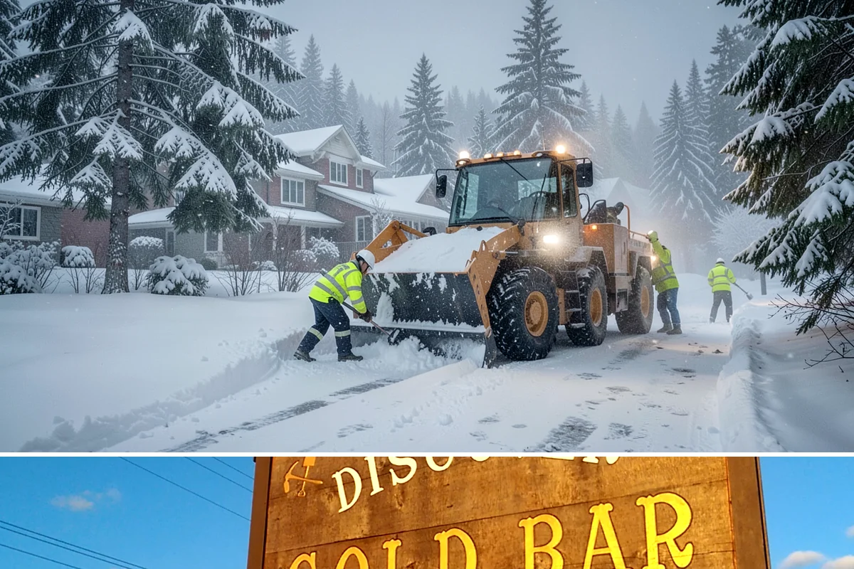 ADA Access Clearing in Gold Bar, Snohomish County, WA - Prioritized before opening hours after every snow event throughout our November-to-March winter.