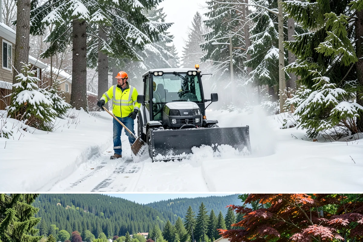 ADA Access Clearing in Index, Snohomish County, WA - Prioritized before opening hours after every snow event throughout our November-to-March winter.