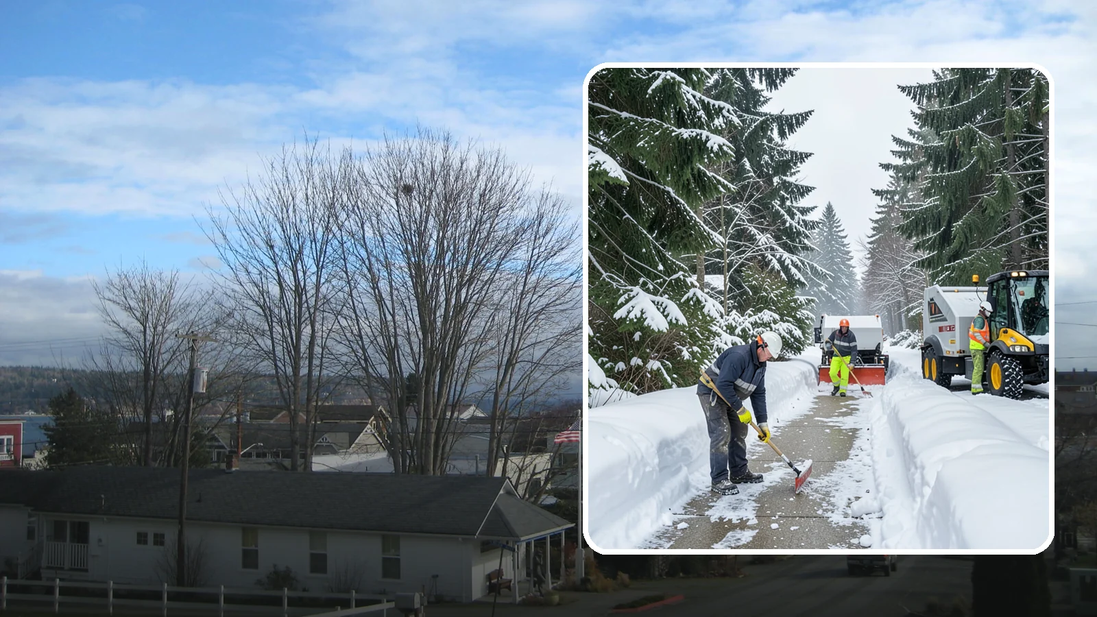 ADA Access Clearing in Langley, Island County, WA - We clear ADA-designated access points across your Western Washington property to keep them compliant and safe all winter.