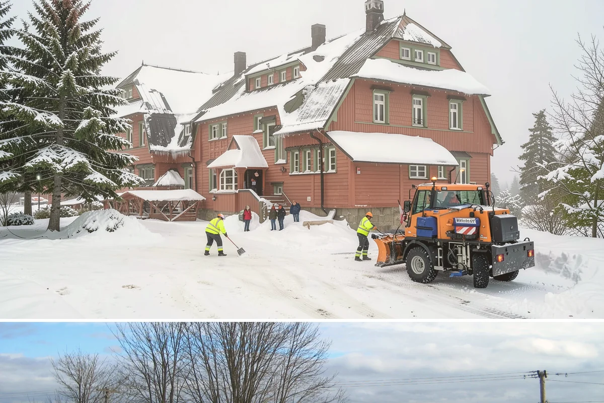 ADA Access Clearing in Langley, Island County, WA - Prioritized before opening hours after every snow event throughout our November-to-March winter.