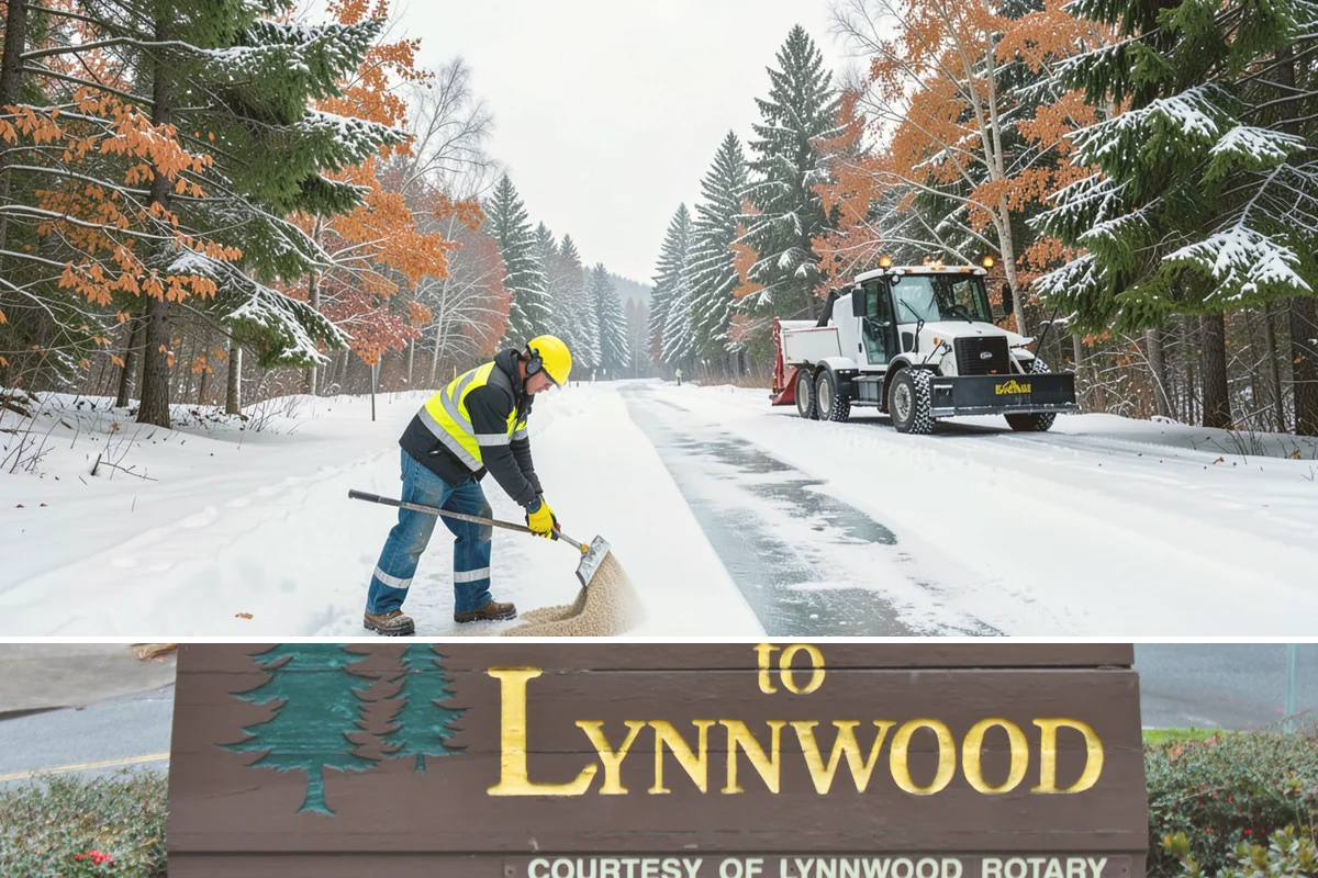 ADA Access Clearing in Lynnwood, Snohomish County, WA - Prioritized before opening hours after every snow event throughout our November-to-March winter.