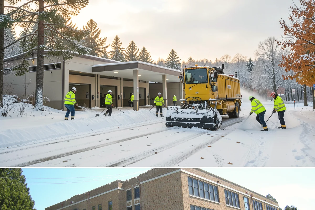 ADA Access Clearing in Maple Valley, King County, WA - Prioritized before opening hours after every snow event throughout our November-to-March winter.
