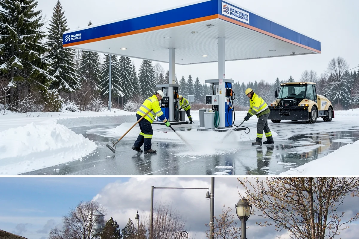 ADA Access Clearing in Marysville, Snohomish County, WA - Prioritized before opening hours after every snow event throughout our November-to-March winter.