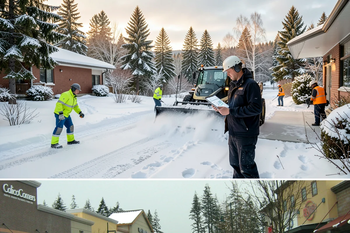 ADA Access Clearing in Mill Creek, Snohomish County, WA - Prioritized before opening hours after every snow event throughout our November-to-March winter.
