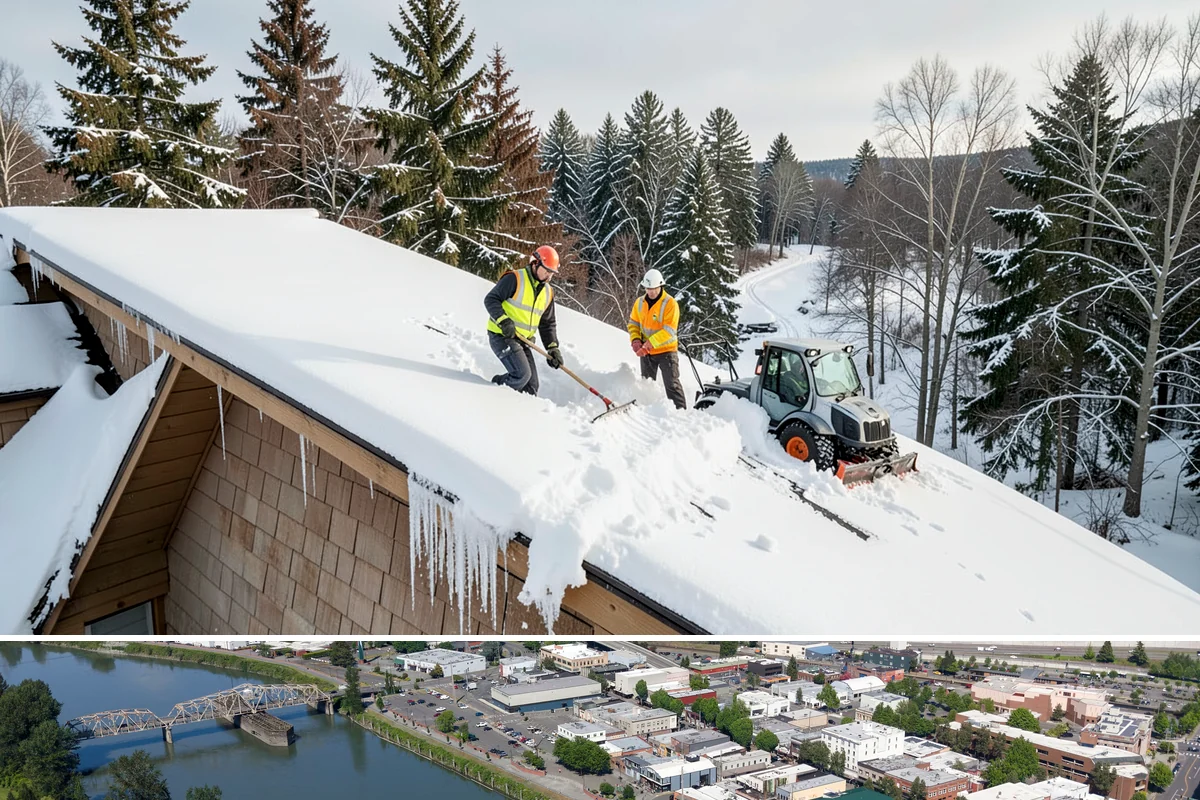 ADA Access Clearing in Mount Vernon, Skagit County, WA - Prioritized before opening hours after every snow event throughout our November-to-March winter.
