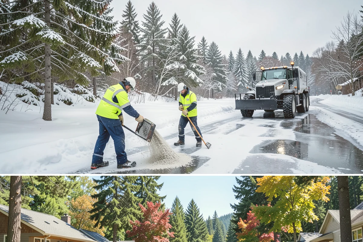 ADA Access Clearing in Orting, Pierce County, WA - Prioritized before opening hours after every snow event throughout our November-to-March winter.