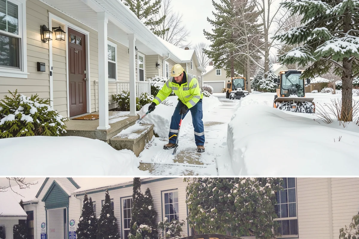 ADA Access Clearing in Pacific, King County, WA - Prioritized before opening hours after every snow event throughout our November-to-March winter.