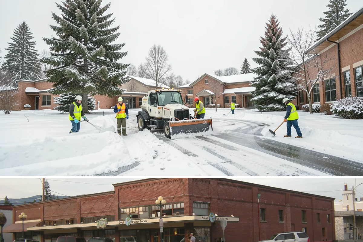 ADA Access Clearing in Sedro-Woolley, Skagit County, WA - Prioritized before opening hours after every snow event throughout our November-to-March winter.