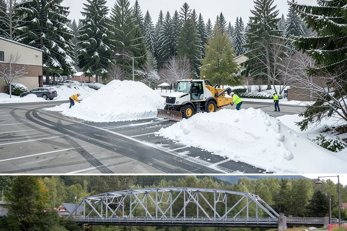 ADA Access Clearing in Skykomish, King County, WA - Prioritized before opening hours after every snow event throughout our November-to-March winter.