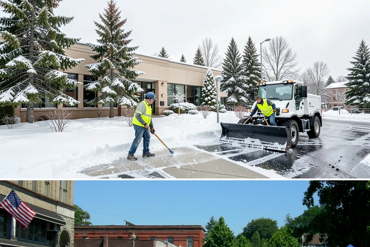 ADA Access Clearing in Snohomish, Snohomish County, WA - Prioritized before opening hours after every snow event throughout our November-to-March winter.