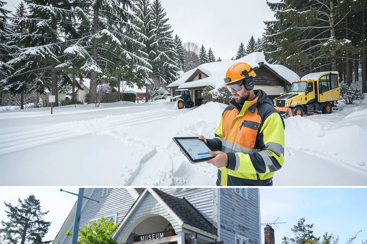ADA Access Clearing in Steilacoom, Pierce County, WA - Prioritized before opening hours after every snow event throughout our November-to-March winter.