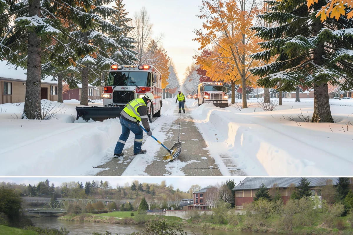 ADA Access Clearing in Tukwila, King County, WA - Prioritized before opening hours after every snow event throughout our November-to-March winter.
