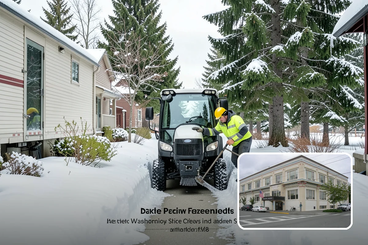 ADA Sidewalk Clearing in Anacortes, Skagit County, WA - Maintains ADA-compliant accessible routes