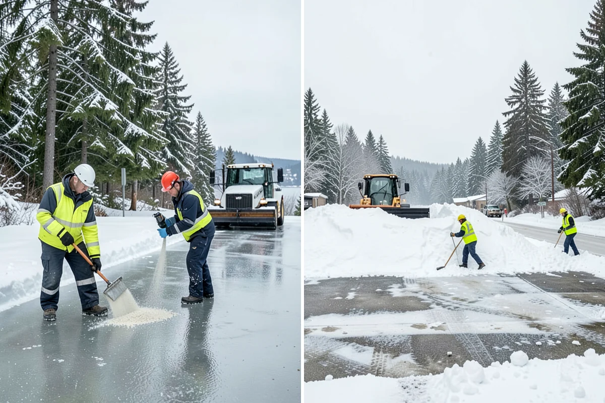 ADA Sidewalk Clearing in Arlington, Snohomish County, WA - We identify curb ramps and accessible routes