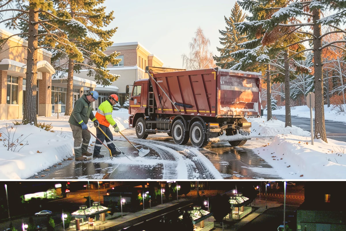 ADA Sidewalk Clearing in Auburn, King County, WA - ADA sidewalk clearing is required after every snowfall through the winter season.