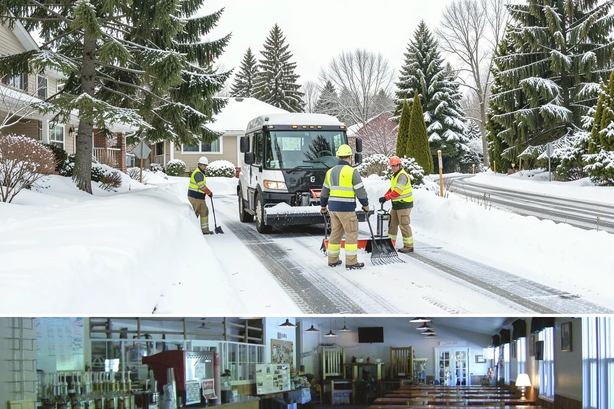ADA Sidewalk Clearing in Black Diamond, King County, WA - ADA sidewalk clearing is required after every snowfall through the winter season.