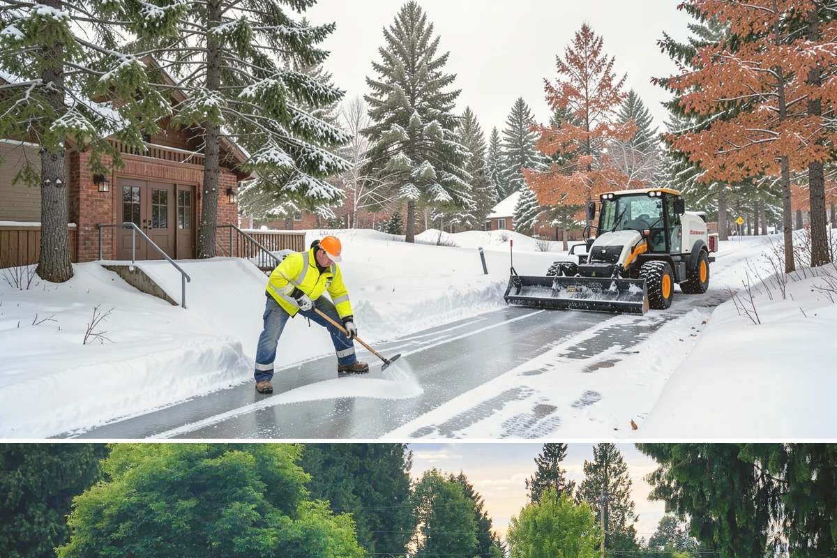 ADA Sidewalk Clearing in Bonney Lake, Pierce County, WA - ADA sidewalk clearing is required after every snowfall through the winter season.
