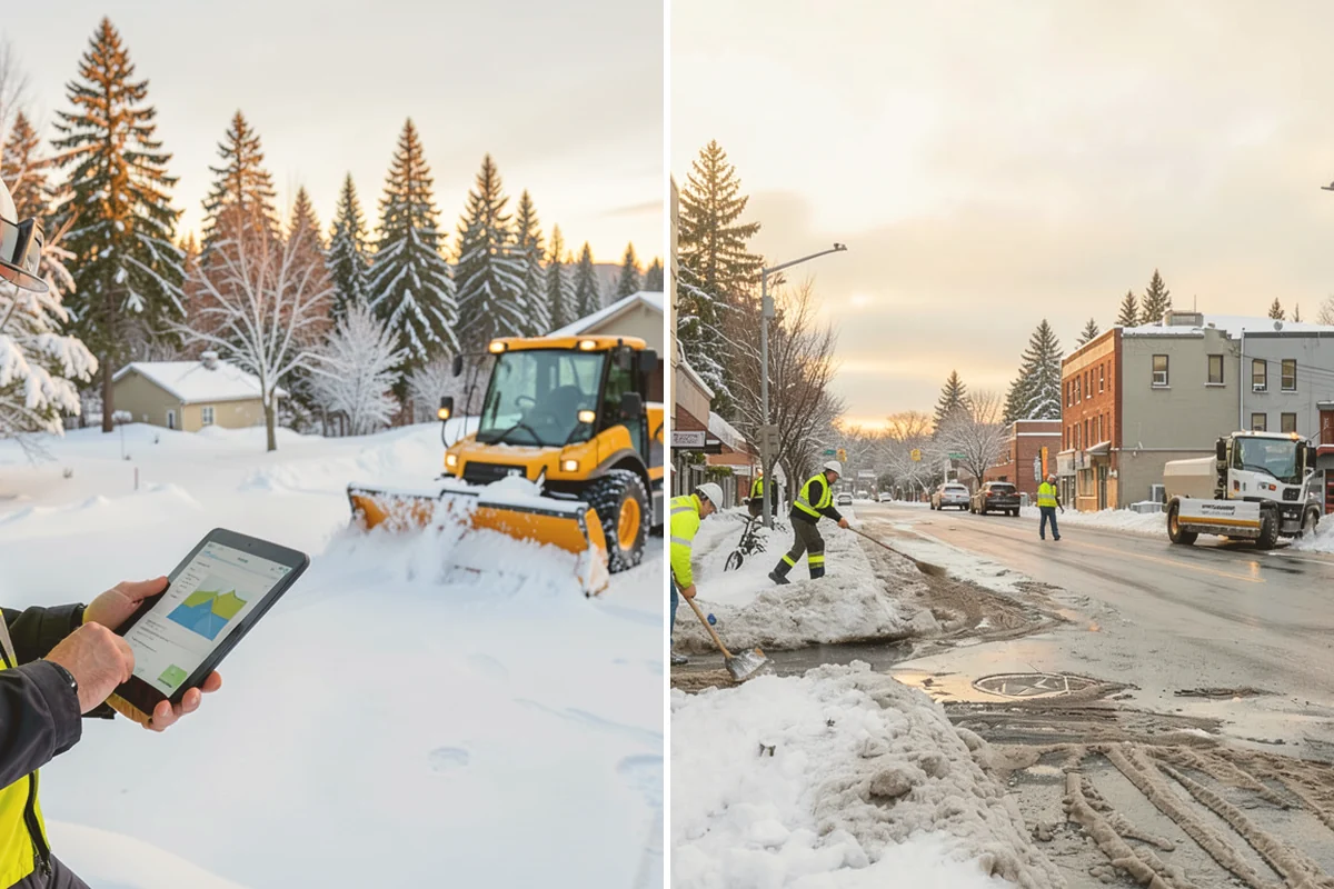 ADA Sidewalk Clearing in Brier, Snohomish County, WA - We identify curb ramps and accessible routes