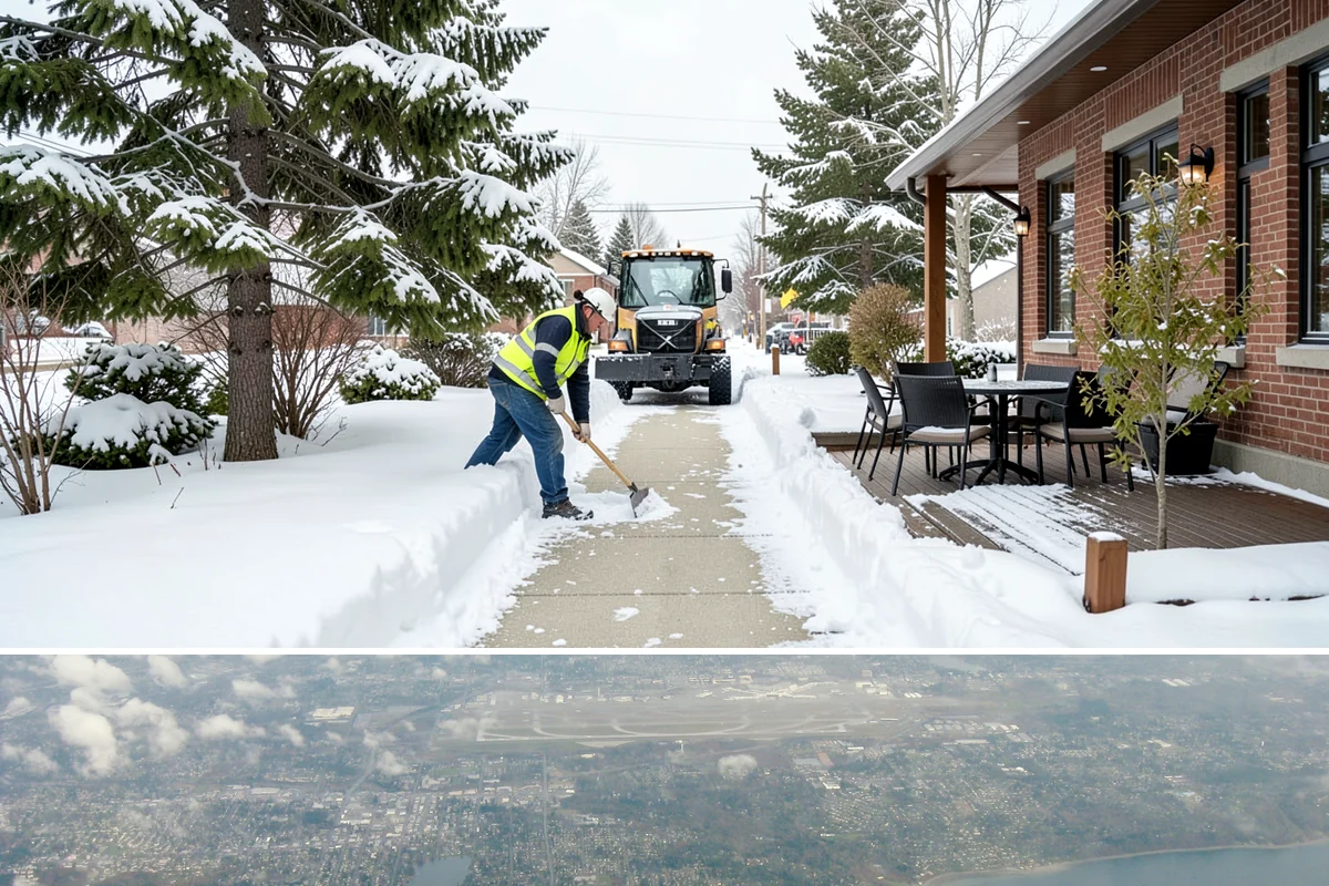 ADA Sidewalk Clearing in Burien, King County, WA - ADA sidewalk clearing is required after every snowfall through the winter season.