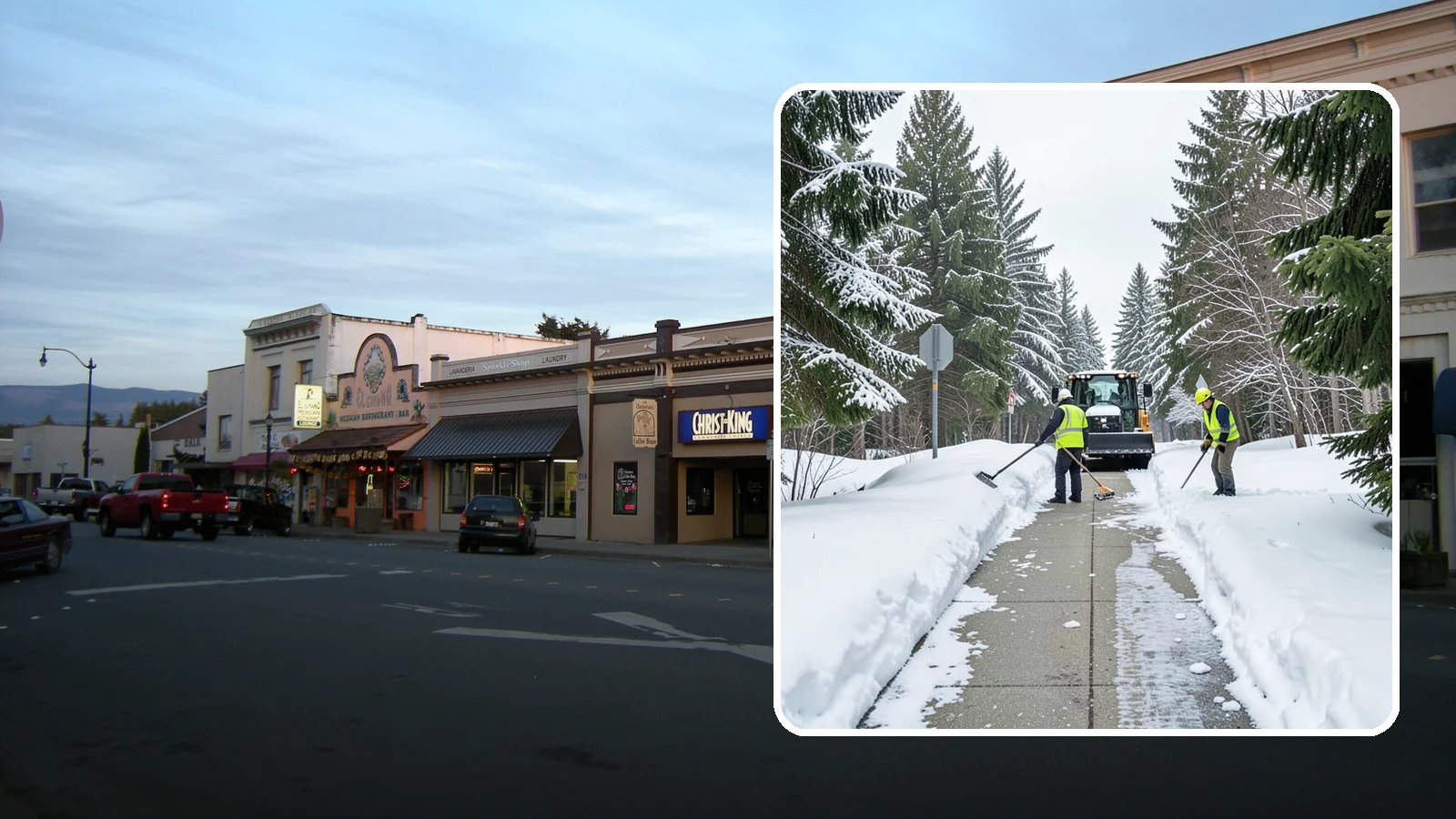 ADA Sidewalk Clearing in Burlington, Skagit County, WA - We clear sidewalks to ADA standards so ramps, routes, and access points stay usable in winter.