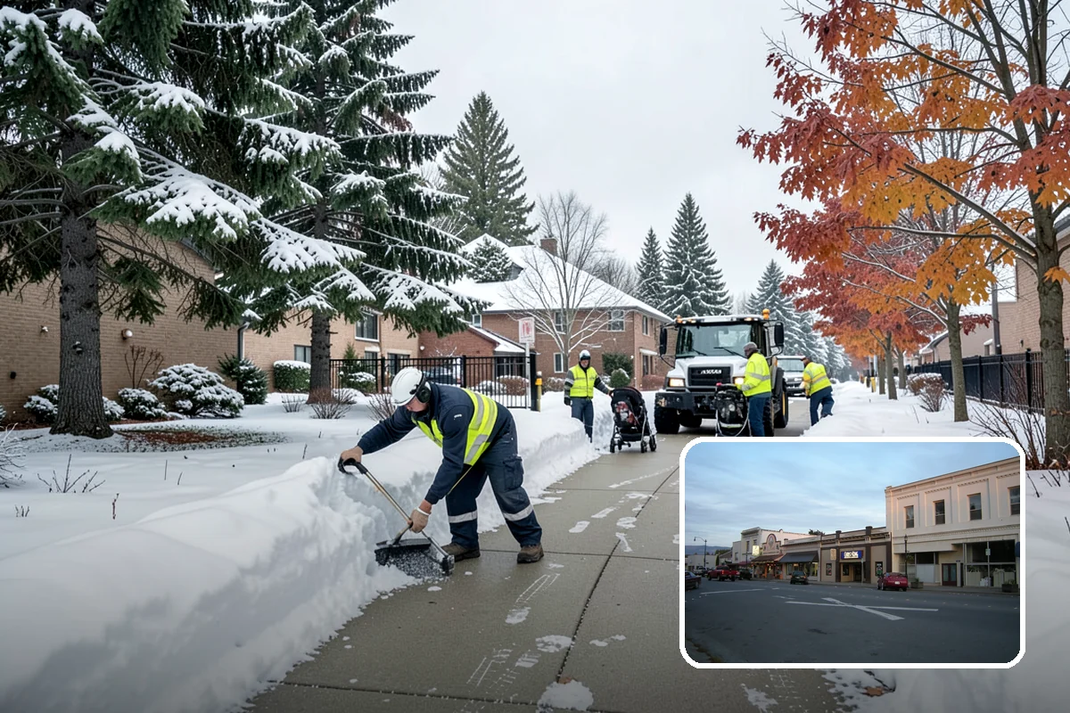 ADA Sidewalk Clearing in Burlington, Skagit County, WA - Maintains ADA-compliant accessible routes