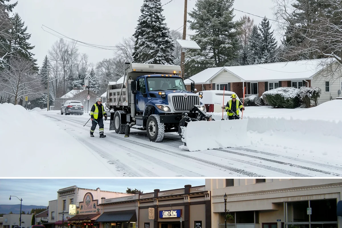 ADA Sidewalk Clearing in Burlington, Skagit County, WA - ADA sidewalk clearing is required after every snowfall through the winter season.