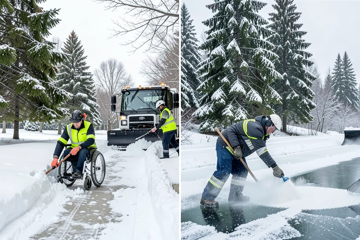 ADA Sidewalk Clearing in Clyde Hill, King County, WA - We identify curb ramps and accessible routes