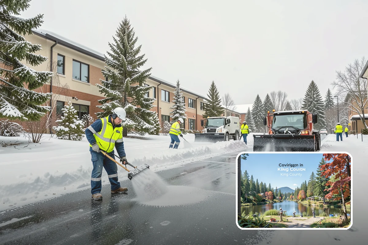 ADA Sidewalk Clearing in Covington, King County, WA - Maintains ADA-compliant accessible routes