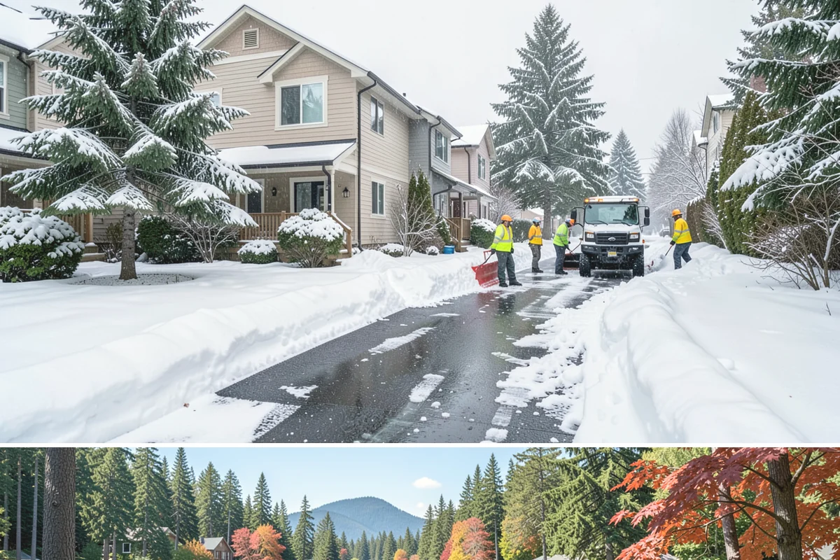 ADA Sidewalk Clearing in Covington, King County, WA - ADA sidewalk clearing is required after every snowfall through the winter season.
