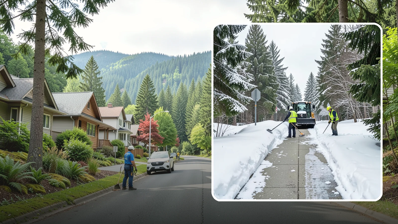 ADA Sidewalk Clearing in Darrington, Snohomish County, WA - We clear sidewalks to ADA standards so ramps, routes, and access points stay usable in winter.