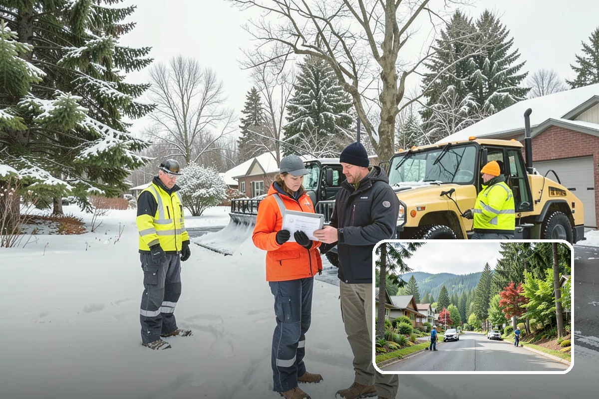 ADA Sidewalk Clearing in Darrington, Snohomish County, WA - Maintains ADA-compliant accessible routes