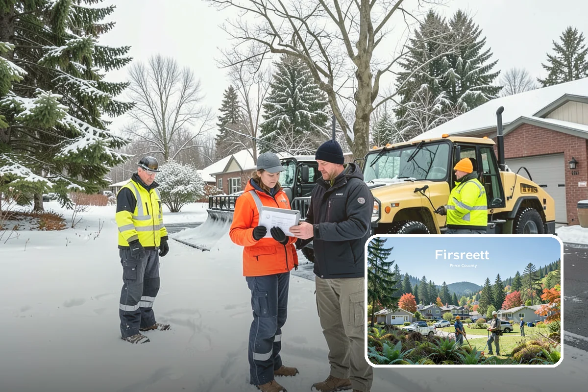 ADA Sidewalk Clearing in Fircrest, Pierce County, WA - Maintains ADA-compliant accessible routes