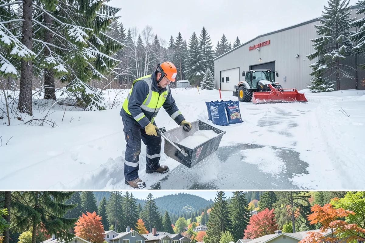 ADA Sidewalk Clearing in Fircrest, Pierce County, WA - ADA sidewalk clearing is required after every snowfall through the winter season.