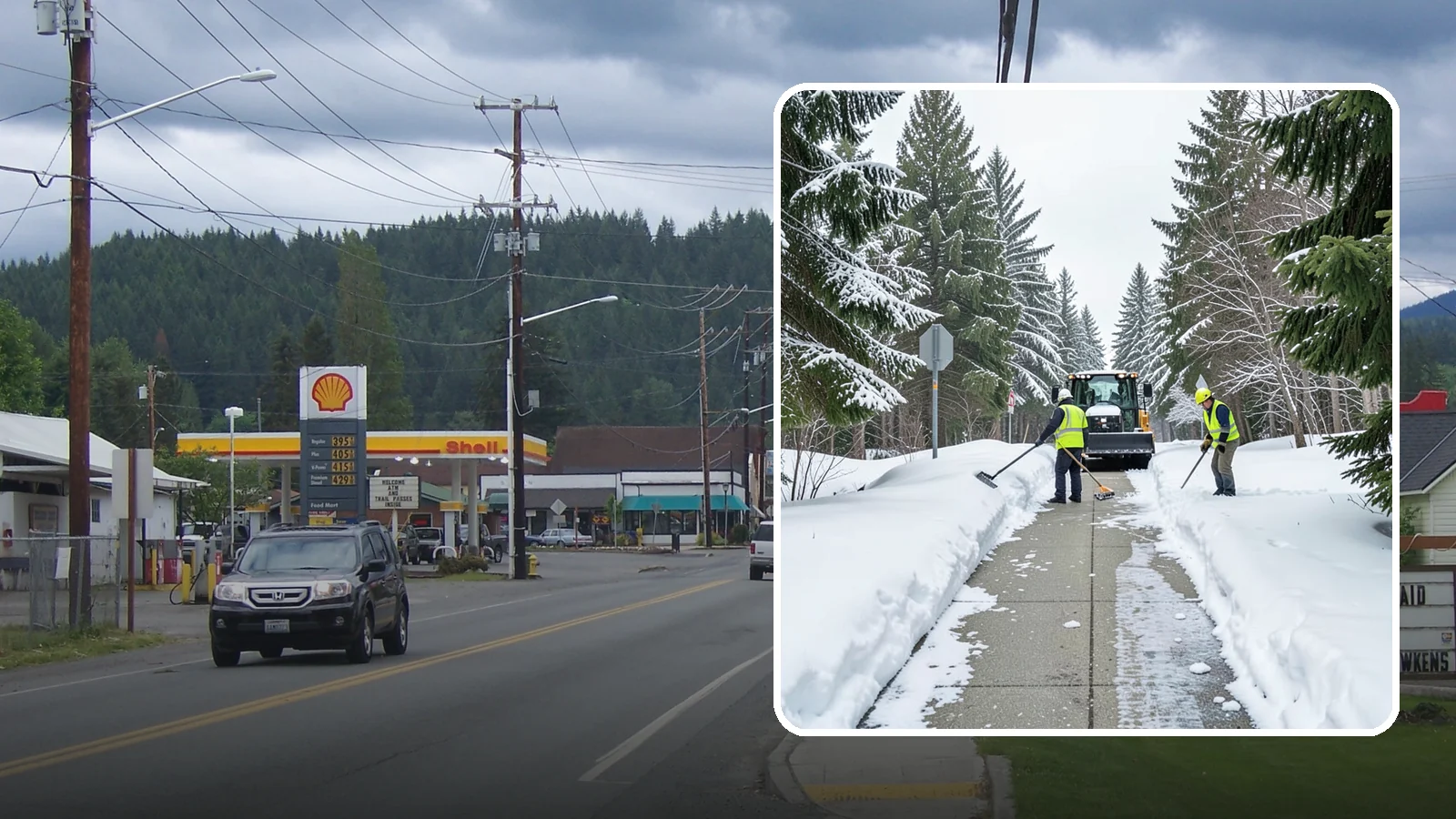 ADA Sidewalk Clearing in Granite Falls, Snohomish County, WA - We clear sidewalks to ADA standards so ramps, routes, and access points stay usable in winter.
