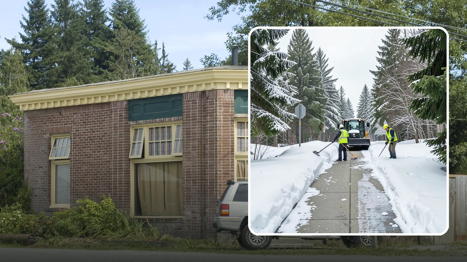 ADA Sidewalk Clearing in Hamilton, Skagit County, WA - We clear sidewalks to ADA standards so ramps, routes, and access points stay usable in winter.